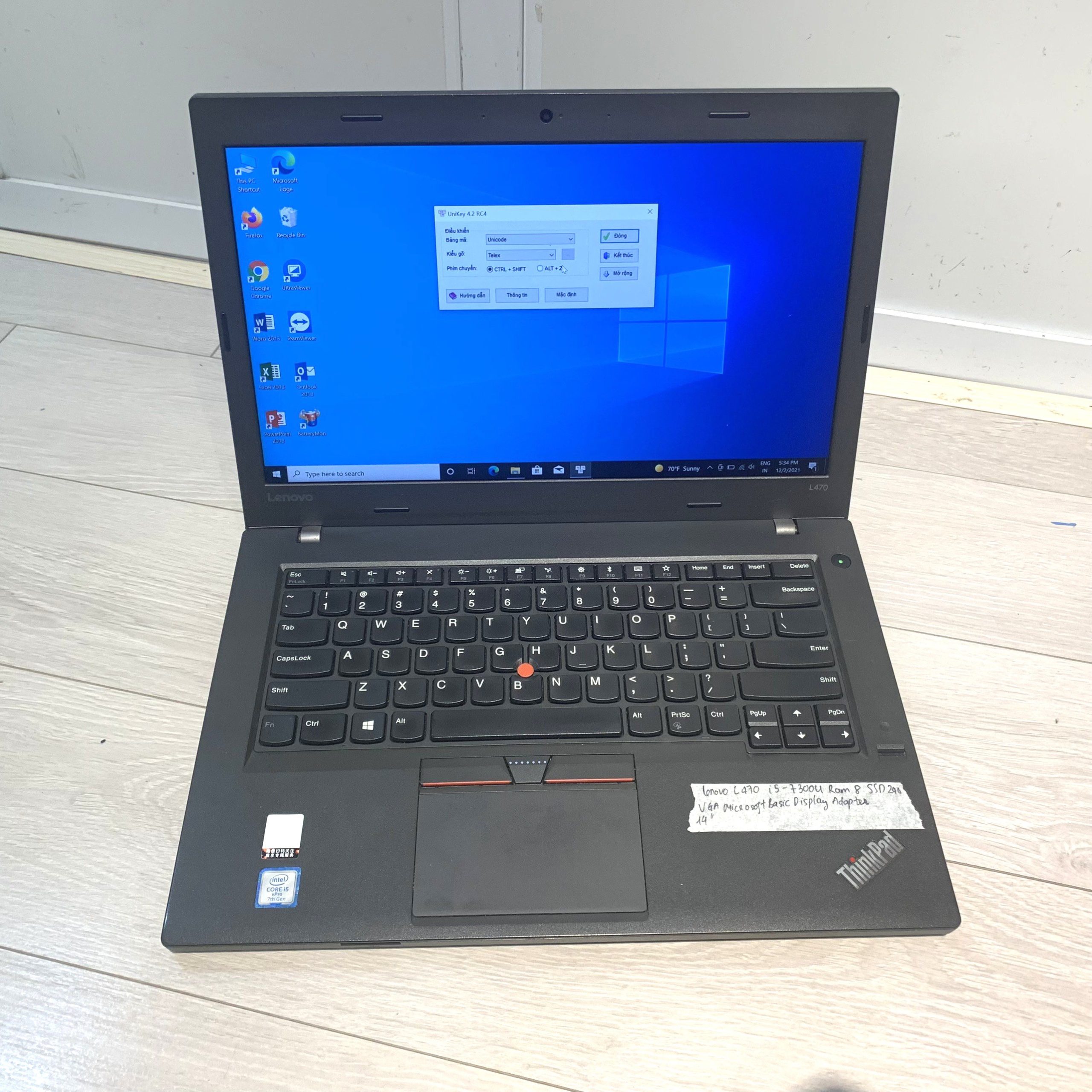 Laptop Cũ Lenovo Thinkpad L470 i5 7300U Ram 8GB SSD 240GB – 14 inches full HD