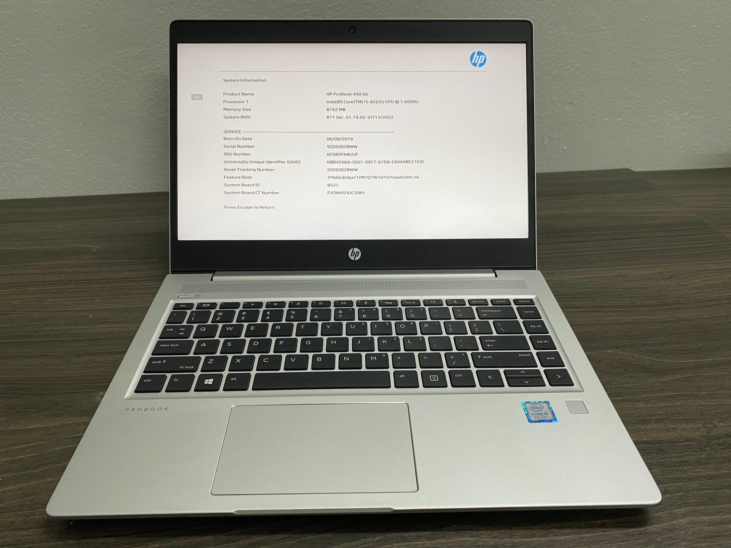 Laptop HP ProBook 440 G6 (i5 8265U/8GB RAM/240GB SSD/14 inch FHD)